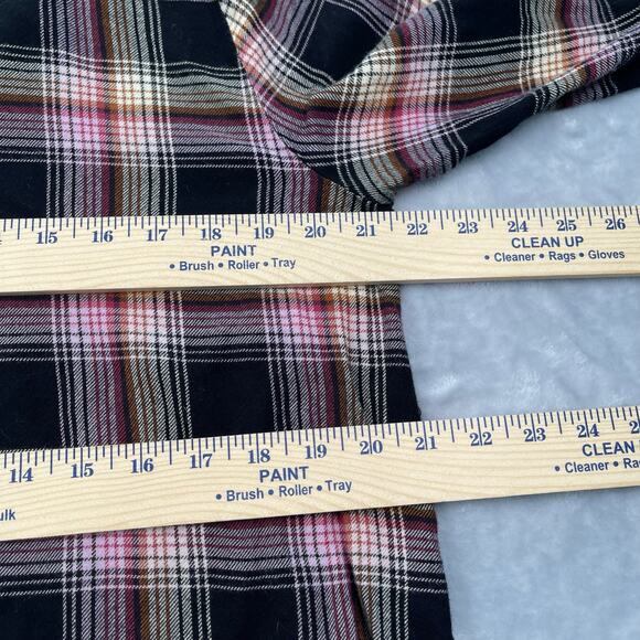 Cloth & Stone for Anthropologie Top Large Soft Flannel Plaid Ruffle Trim Charley - Picture 7 of 16